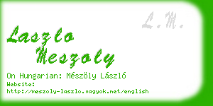 laszlo meszoly business card